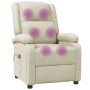 Cream Synthetic Leather Massage Chair by , Electric massage chairs - Ref: Foro24-344182, Price: 206,96 €, Discount: %