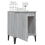 Bedside table with Sonoma grey metal legs 40x30x50 cm by vidaXL, Nightstands - Ref: Foro24-813118, Price: 29,03 €, Discount: %