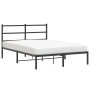 Estructura de cama con cabecero metal negro 135x190 cm de , Camas y somieres - Ref: Foro24-355364, Precio: 86,99 €, Descuento: %