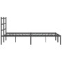 Bed frame with black metal headboard 140x200 cm by , Beds and slatted bases - Ref: Foro24-355366, Price: 100,84 €, Discount: %