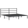 Estructura de cama con cabecero metal negro 183x213 cm de , Camas y somieres - Ref: Foro24-355370, Precio: 99,99 €, Descuento: %