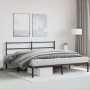 Estructura de cama con cabecero metal negro 183x213 cm de , Camas y somieres - Ref: Foro24-355370, Precio: 99,99 €, Descuento: %