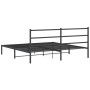 Estructura de cama con cabecero metal negro 183x213 cm de , Camas y somieres - Ref: Foro24-355370, Precio: 99,99 €, Descuento: %