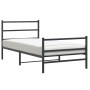 Estructura de cama con cabecero y estribo metal negro 107x203cm de , Camas y somieres - Ref: Foro24-355379, Precio: 72,61 €, ...