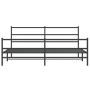 Bed frame with headboard and black metal footboard 180x200cm by , Beds and slatted bases - Ref: Foro24-355387, Price: 116,18 ...