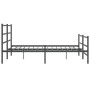 Bed frame with headboard and black metal footboard 180x200cm by , Beds and slatted bases - Ref: Foro24-355387, Price: 116,18 ...