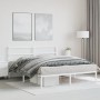 Estructura de cama con cabecero metal blanca 160x200 cm de , Camas y somieres - Ref: Foro24-355417, Precio: 92,26 €, Descuent...