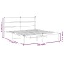 Estructura de cama con cabecero metal blanca 160x200 cm de , Camas y somieres - Ref: Foro24-355417, Precio: 92,26 €, Descuent...