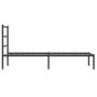 Bed frame with black metal headboard 90x200 cm by , Beds and slatted bases - Ref: Foro24-355358, Price: 71,17 €, Discount: %