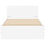 Estructura cama con cabecero madera ingeniería blanco 100x200cm de , Camas y somieres - Ref: Foro24-838617, Precio: 76,69 €, ...