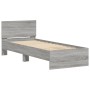 Cama con cabecero madera de ingeniería gris Sonoma 90x190 cm de , Camas y somieres - Ref: Foro24-838657, Precio: 93,97 €, Des...