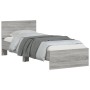 Cama con cabecero madera de ingeniería gris Sonoma 90x190 cm de , Camas y somieres - Ref: Foro24-838657, Precio: 93,97 €, Des...