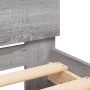 Sonoma gray engineered wood bed with headboard 100x200 cm by , Beds and slatted bases - Ref: Foro24-838622, Price: 78,54 €, D...