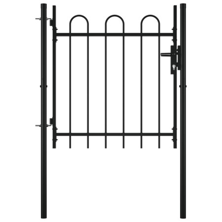 Puerta individual para valla con puntas de aro 100x75 cm de vidaXL, Puertas de jardín - Ref: Foro24-144361, Precio: 95,42 €, ...