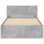 Cama con cabecero madera de ingeniería gris hormigón 100x200 cm de , Camas y somieres - Ref: Foro24-838620, Precio: 90,90 €, ...