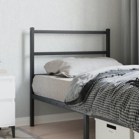 Black metal headboard 90 cm by , Headboards and footboards - Ref: Foro24-355393, Price: 21,99 €, Discount: %