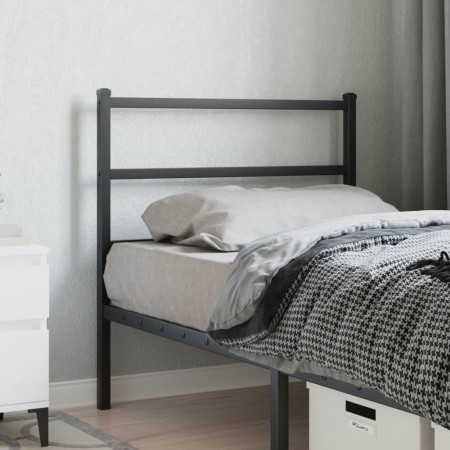 Black metal headboard 90 cm by , Headboards and footboards - Ref: Foro24-355393, Price: 21,90 €, Discount: %