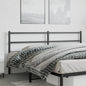 Black metal headboard 180 cm by , Headboards and footboards - Ref: Foro24-355401, Price: 31,99 €, Discount: %