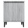 Bedside table with Sonoma grey metal legs 40x30x50 cm by vidaXL, Nightstands - Ref: Foro24-813118, Price: 29,03 €, Discount: %