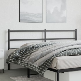 Black metal headboard 200 cm by , Headboards and footboards - Ref: Foro24-355403, Price: 32,99 €, Discount: %