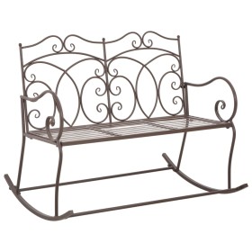 Aged brown metal garden bench 104 cm by vidaXL, garden benches - Ref: Foro24-45437, Price: 126,99 €, Discount: %