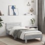 Concrete gray LED lights headboard bed frame 90x190 cm by , Beds and slatted bases - Ref: Foro24-838746, Price: 85,60 €, Disc...