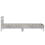 Estructura de cama cabecero luces LED gris hormigón 90x190 cm de , Camas y somieres - Ref: Foro24-838746, Precio: 92,52 €, De...