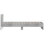 Concrete gray LED lights headboard bed frame 90x200 cm by , Beds and slatted bases - Ref: Foro24-838809, Price: 110,40 €, Dis...