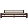 Estructura de cama madera maciza pino marrón oscuro 200x200 cm de , Camas y somieres - Ref: Foro24-322018, Precio: 179,53 €, ...