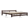 Estructura de cama madera maciza pino marrón oscuro 200x200 cm de , Camas y somieres - Ref: Foro24-322018, Precio: 179,53 €, ...