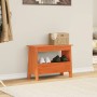 Hallway bench solid wax brown pine wood 60x28x45 cm by , Benches for halls and storage - Ref: Foro24-837387, Price: 40,08 €, ...