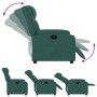 Sillón reclinable eléctrico tela verde oscuro de , Sillones - Ref: Foro24-3205298, Precio: 264,60 €, Descuento: %