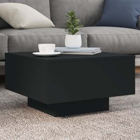 Mesa de centro con luces LED negro 55x55x31 cm de , Mesas de centro - Ref: Foro24-836575, Precio: 59,57 €, Descuento: %