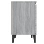 Bedside table with Sonoma grey metal legs 40x30x50 cm by vidaXL, Nightstands - Ref: Foro24-813118, Price: 29,03 €, Discount: %