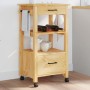 MONZA kitchen cart solid pine wood 48x40x90 cm by , Kitchen and dining carts - Ref: Foro24-376082, Price: 103,15 €, Discount: %