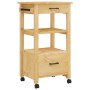 MONZA kitchen cart solid pine wood 48x40x90 cm by , Kitchen and dining carts - Ref: Foro24-376082, Price: 103,15 €, Discount: %