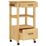 MONZA kitchen cart solid pine wood 48x40x90 cm by , Kitchen and dining carts - Ref: Foro24-376082, Price: 103,15 €, Discount: %