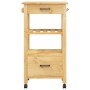 MONZA kitchen cart solid pine wood 48x40x90 cm by , Kitchen and dining carts - Ref: Foro24-376082, Price: 103,15 €, Discount: %