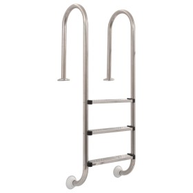 Pool ladder 3 steps stainless steel 304 120 cm by vidaXL, Pool stairs and ramps - Ref: Foro24-91759, Price: 186,44 €, Discoun...