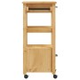 MONZA kitchen cart solid pine wood 48x40x90 cm by , Kitchen and dining carts - Ref: Foro24-376082, Price: 103,15 €, Discount: %