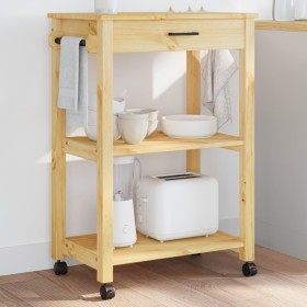 MONZA kitchen cart solid pine wood 60x40x90 cm by , Kitchen and dining carts - Ref: Foro24-376094, Price: 114,28 €, Discount: %