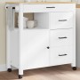 MONZA kitchen cart solid pine wood 84x40x90 cm by , Kitchen and dining carts - Ref: Foro24-376111, Price: 283,60 €, Discount: %