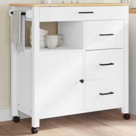 MONZA kitchen cart solid pine wood 84x40x90 cm by , Kitchen and dining carts - Ref: Foro24-376111, Price: 282,99 €, Discount: %