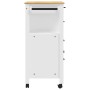 MONZA kitchen cart solid pine wood 84x40x90 cm by , Kitchen and dining carts - Ref: Foro24-376111, Price: 283,60 €, Discount: %