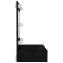 Mueble con espejo y LED negro 60x31,5x62 cm de , Tocadores de baño - Ref: Foro24-833520, Precio: 42,99 €, Descuento: %