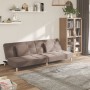 Sofá cama de 2 plazas con dos almohadas tela gris taupe de , Sofás - Ref: Foro24-375798, Precio: 232,15 €, Descuento: %