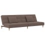 Sofá cama de 2 plazas con dos almohadas tela gris taupe de , Sofás - Ref: Foro24-375798, Precio: 232,15 €, Descuento: %