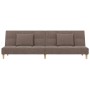 Two-seater sofa bed with two taupe gray fabric pillows. by , Sofas - Ref: Foro24-375798, Price: 232,15 €, Discount: %