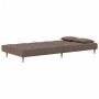 Sofá cama de 2 plazas con dos almohadas tela gris taupe de , Sofás - Ref: Foro24-375798, Precio: 232,15 €, Descuento: %