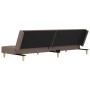 Sofá cama de 2 plazas con dos almohadas tela gris taupe de , Sofás - Ref: Foro24-375798, Precio: 232,15 €, Descuento: %